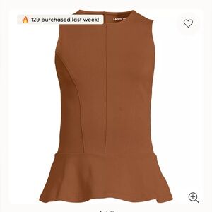 NWT Lands End Sleeveless Starfish Peplum Tank Top Size 1X